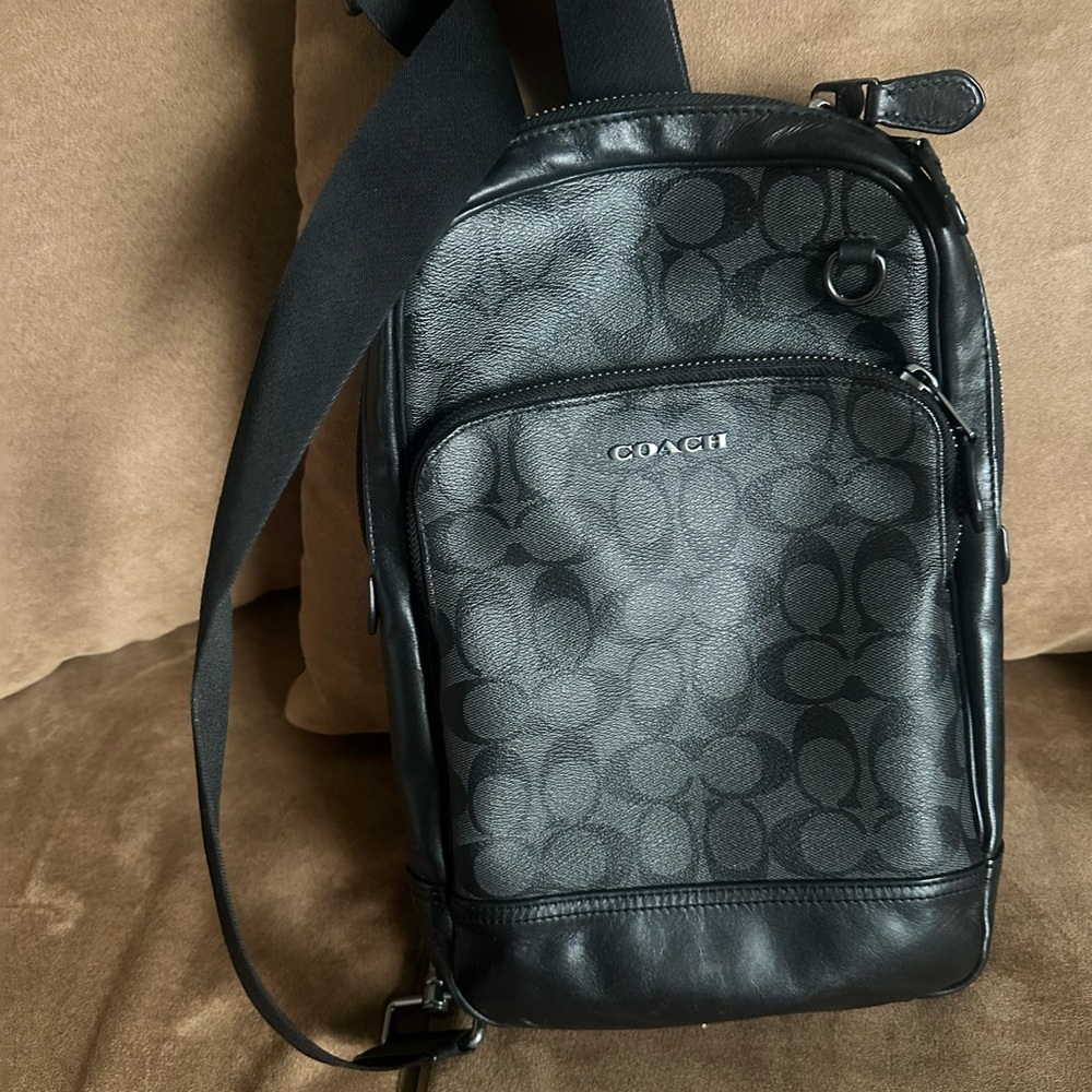 Coach Signature Black Men's Belt Bag